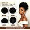 Afro Puff Drawstring Ponytail - Ombre Burgundy 8Inch 80G, Synthetic