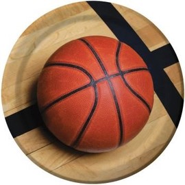 Sports Fanatic Basketball 9-inch Plates (8 pack)