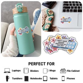 3 Pcs Serotonin Medication Funny Mental Health Saying Stickers – Humorous Mental Health Awareness Decals for Everyone – Gifts for People Who Appreciate Mental Health and Humor – 3"x3"