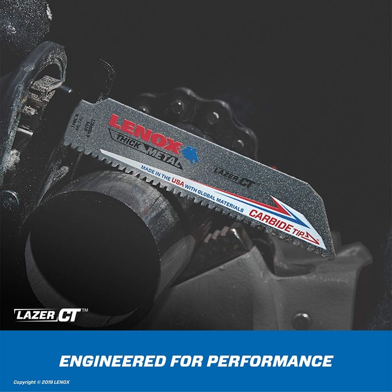 Lenox 2014220 6" 8TPI LAZER Ct 6108RCT Reciprocating Saw Blade