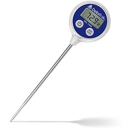 DeltaTrak 11040 - Temómetro digital profesional para carne, impermeable, para cocina, cocina, parrilla, barbacoa, ahumador, dulces, café, azul