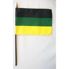 African National Congress (ANC) - 4 inch x 6 inch World Stick Flag