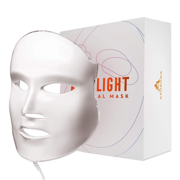 Aphrona® | Moonlight 3 color LED Facial Mask Skin Care Mask, LED Light Therapy Red Blue light for Acne Removal Wrinkle Reduction