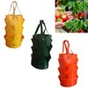 Qhinaster 3 pcs Hanging Planter Bag with Handles, Plastic Hanging