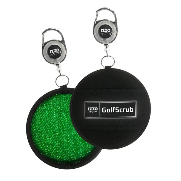 IZZO Golf Scrub Club & Ball Cleaner , Black-Green