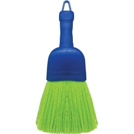 Poly Fiber Mini Broom Whisk Handheld Brush Head with Hang Hole for Outdoor Car Porch Debris Dust Dirt Driveways Sidewalks (1)
