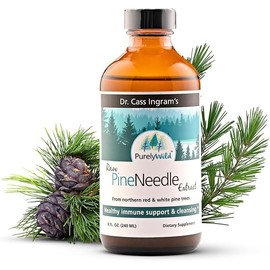PURELY WILD Raw Pine Needle Extract by Dr Cass Ingram - Whole Food Liquid Supplement That Contains Pine and Spruce Extracts, Oregano Oil & Apple Cider Vinegar - Best for Immune Support - 8 fl oz