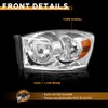 WEELMOTO Headlight Assembly for 2006 2007 2008 Dodge Ram 1500/2500/3500;