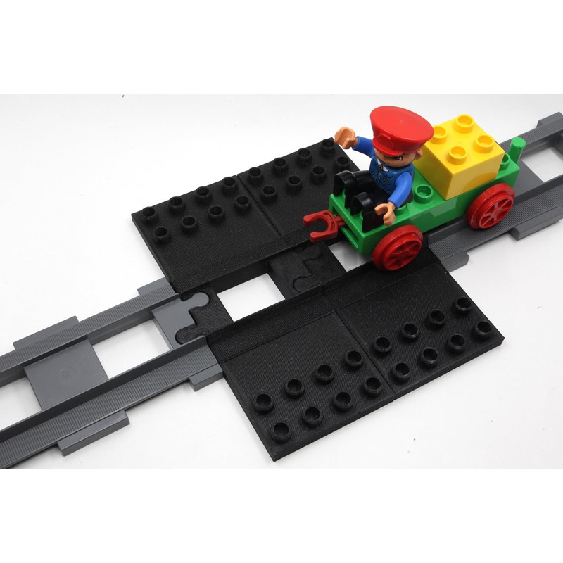 TracksCreations Rail with Bracket Compatible Train Duplo