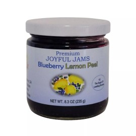 Fruitful Fair Premium Gourmet - Joyful Jams - More Fruit Less Sugar, All Natural Preserves - Blueberry Lemon Peel