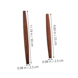 ULTECHNOVO 2pcs Wooden Rolling Pin Dough Rollers for Baking Ergonomic Kitchen Tools for Home Use Solid Construction