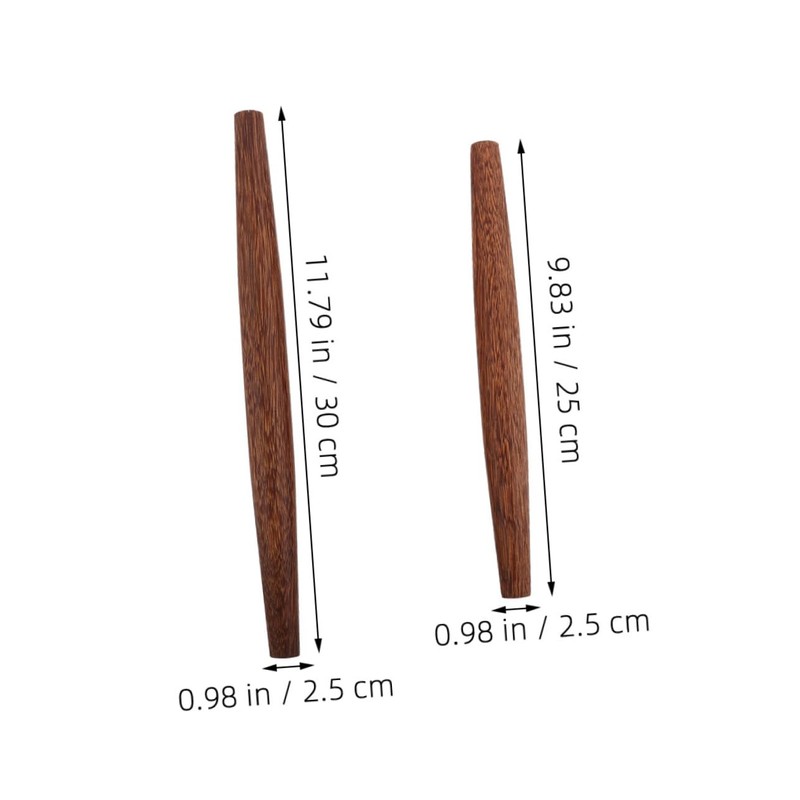 ULTECHNOVO 2pcs Wooden Rolling Pin Dough Rollers for Baking Ergonomic