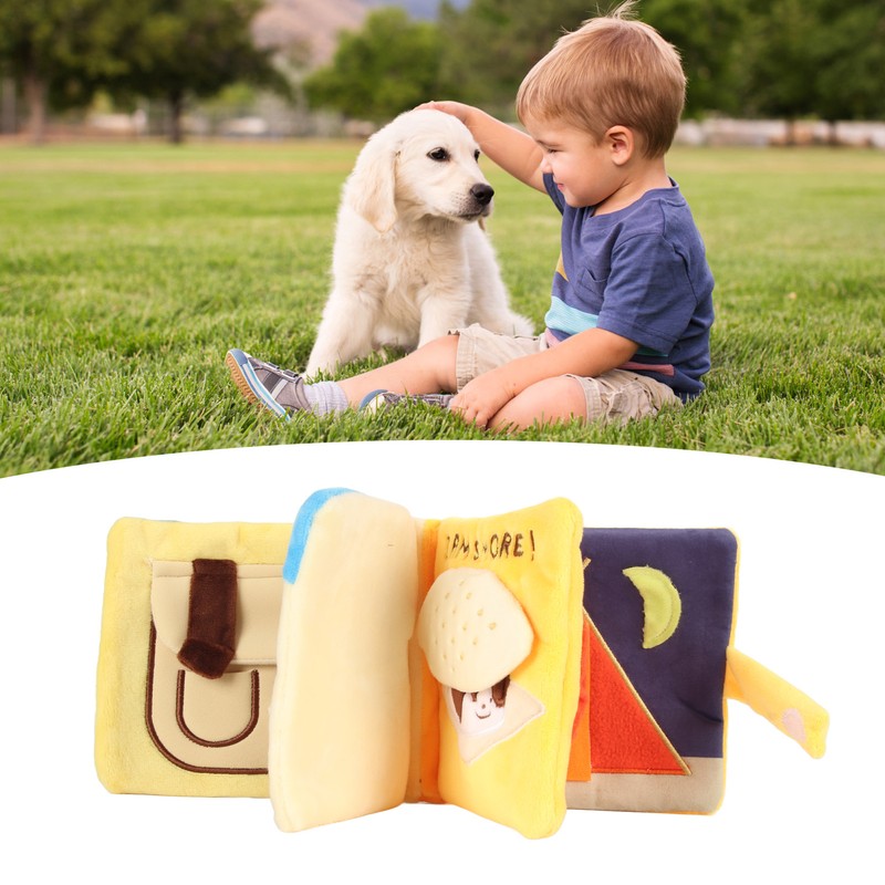 Puppy Snuffle Book Plush Dog Puzzle Book Dog Sniffling Training