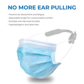 Pac-Dent - MASKT-EXT iMask Extender Straps by Adjustable Silicone Mask Extender Straps- Multiple Anti-Slip Hook Buckles, 10-Pack