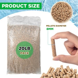 Juinte 9 Kg/ 20 Lbs Barley Straw Pellets Natural Pond Water Clarifier for Cloudy Ponds Clean Water Gardens Fountains, Safe for Fish, Plant, Pet Safe