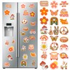 25 Pieces Hippie Car Flower Magnet Groovy Boho Flower Refrigerator