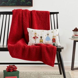 RABUSOFA Christmas Pillow Covers 12x20 Inch Nutcracker Christmas Decorations Gold Party Christmas Throw Pillow Cases Xmas Outdoor Snowflake Christmas Decor Winter Decorative Pillows for Couch Holiday