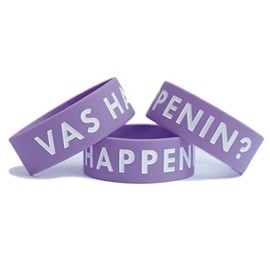Set of Three (3) Vas Happenin Wristbands - Silicone Bracelets - Wide Bands