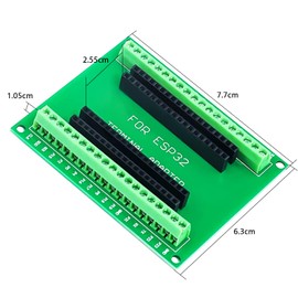 XTVTX ESP32 Breakout Board Expansion Card Kits GPIO 1 in 2 with Wireless WiFi Bluetooth for ESP WROOM 32 Microcontroller Development Board Pack of 2