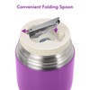 WayEee Food Flask, Stainless Steel King Food Jar with Folding