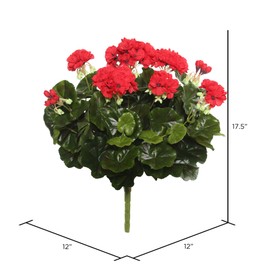 Vickerman FL170402 Floral Geranium Bush