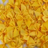 7Rainbows 50pcs 5/8" Boutique Mini Yellow Gold Satin Ribbon Bows
