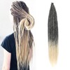BRUNNACE 36 Inch Dreadlock Extensions Thin 0.6cm Synthetic Dreadlock Extensions