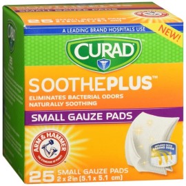 Curad SoothePlus Gauze Pads Small 25 EA