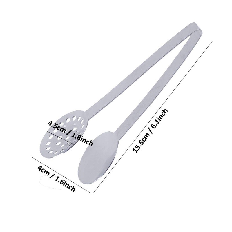 TraderPlus 2 Pack Stainless Steel Tea Bag Squeezer Tongs Strainer