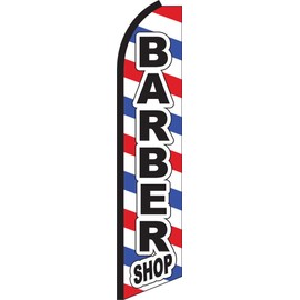Flags Importer Barber Shop Swooper Flag Feather Super Bow Banner