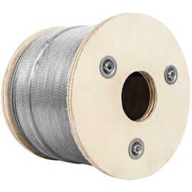 Mophorn Stainless Steel Cable Railing 1/8"x 500ft, Wire Rope 316 Marine Grade, Braided Aircraft Cable 7x7 Strands Construction for Deck,Rail,Balusters,Stair,Handrail,Porch,Fence