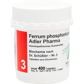 Biochemistry Adler 3 Ferrum Phosphoricum D 12 Tablets Pack of 400