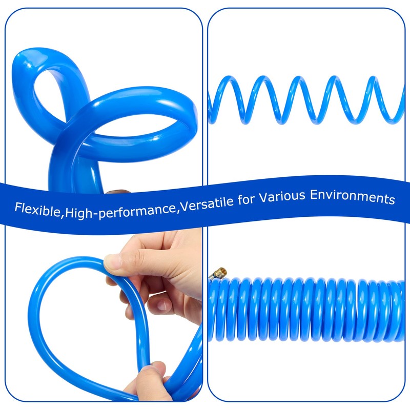 Professional Recoil Air Hose 1/4" ID x 20ft - Flexible