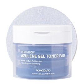 랩핑패드 퐁당 듀이 글로우 아줄렌 겔 토너 패드, 70매입, 1개 Rapping Pad Fondant Dewy Glow Azulen Gel Toner Pad, 70 Sheets, 1 Pack