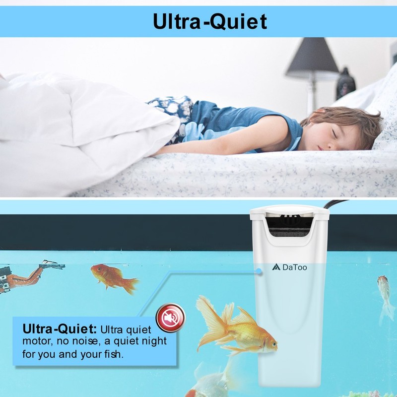 DaToo Aquarium Power Filter in-Tank Ultra Silent Small Fish Tank