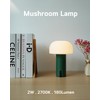 WEILAILUX Cordless Mushroom Table Lamp, Waterproof Shower Lamp, Battery Operated