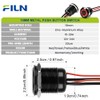FILN 3Pcs 19mm Latching LED Push Button Switch IP67 20A