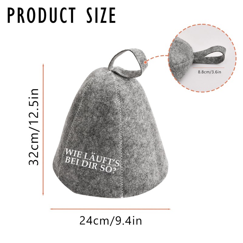 Sugeru Pack of 2 Felt Sauna Hat, Ideal Sauna Hat