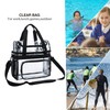 BORMELUN Clear Lunch Bag women Heavy-Duty Tote, Handle Shoulder for