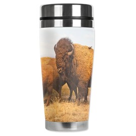 Mugzie 20 Ounce MAX Stainless Steel Travel Mug with Wetsuit Cover - Buffalo