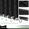 Dynamene Extra Long Shower Curtains, 96 Inch Long Boho Chenille
