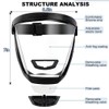 Super Protective Anti-fog Face Shield Reusable Face Mask PC Full