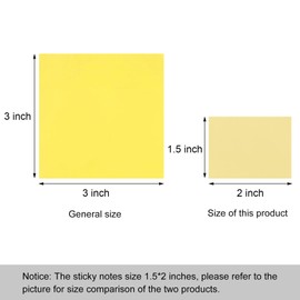 2400 Sheets ZCZN Sticky Notes 1.5" x 2", 24 Pads, 100 Sheets/Pad, Self-Stick Note Pads, Easy to Post for Office, Home, Meeting, School (Light Yellow)