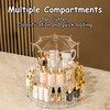 Taoluwin 360° Rotating Makeup Organiser, 10-Compartment Makeup Storage Drawer Case