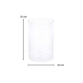 EDZARD Replacement glass (diameter 10 cm, height 15 cm) for candlestick series Mascha and Bamboo