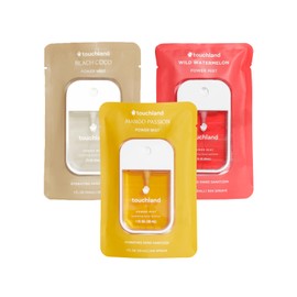Touchland Power Mist Hydrating Hand Sanitizer Spray, TROPICAL Trio Set (Mango Passion, Beach Coco, Watermelon), 1 FL. OZ. Travel Size (Set of 3)