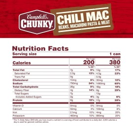 Campbell's Chunky Soup Chili Mac 16.3 Oz Can Case of 8