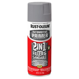 Rust-Oleum 260510 Stops Rust Automotive 2-in-1 Filler & Sandable Primer Spray, 12 oz, Gray