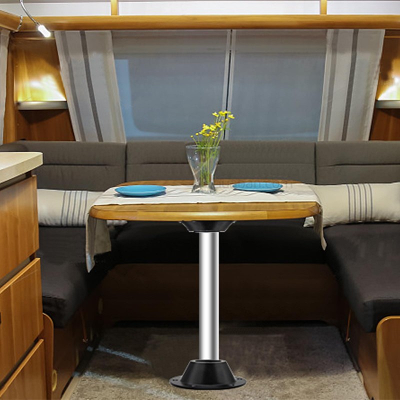 Bcautay 2 Pcs Aluminum RV Table Base Mount RV Dinette