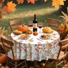 Eikione Horaldaily Fall Tablecloth 70x70 Inch, Round Thanksgiving Autumn Harvest